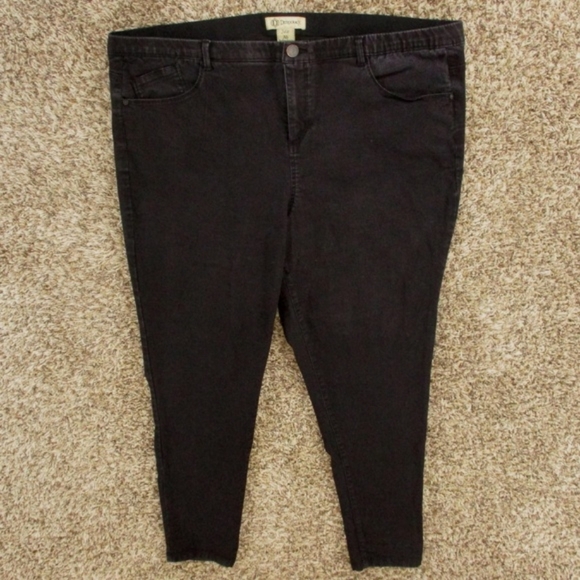 Democracy Jeans Women's 24W Black Ankle Skinny Mid Rise‎ Tummy Control Denim - Picture 1 of 7